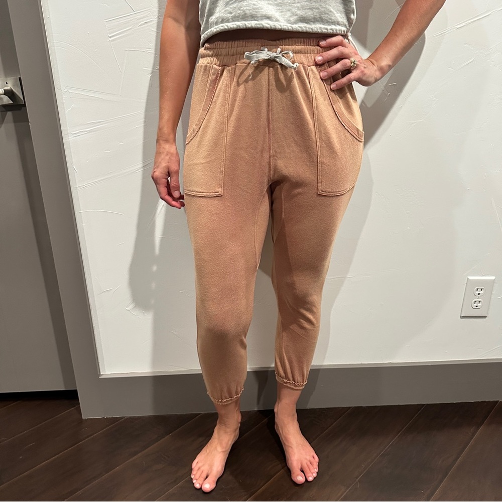 Free People Coral Joggers with Elastic Waistband, Size Small